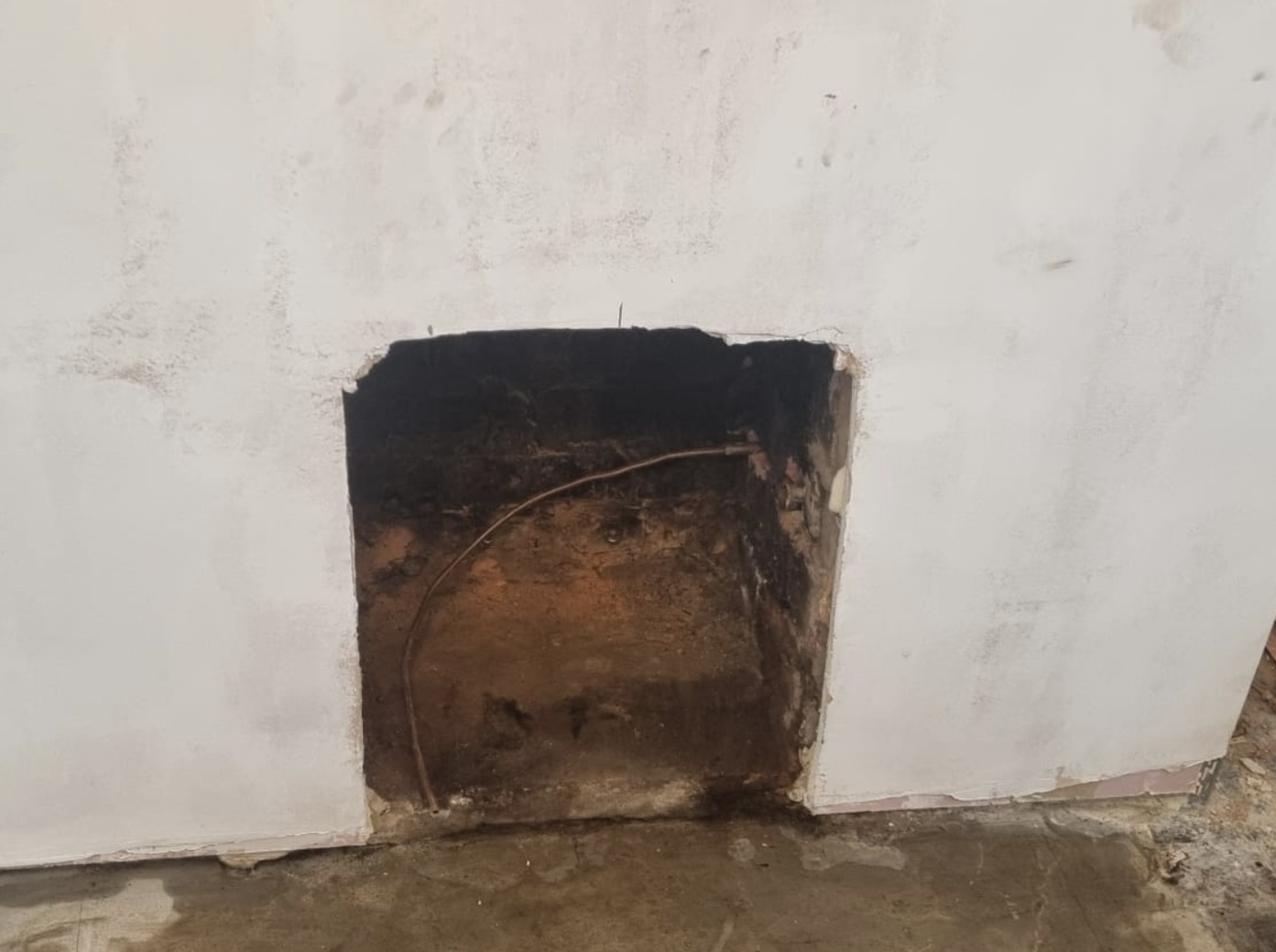 Fireplace installation before